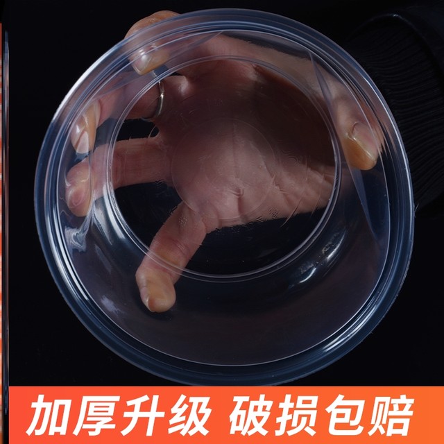 Disposable bowl lunch box pack box hormon box fast -lunch household commercial takeaway round belt covered food -grade house
