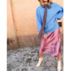 Rose gold triangular skirt female short mid -length skirt satin, fishtail high -end large size A -line high -level high -level
