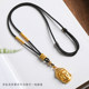 Black necklace rope hand-woven rope jade gold pendant rope jade pendant peace buckle pendant lanyard hanging neck for men and women