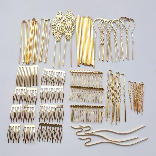 Jin [Jin equals 0.5 kg] Hairpin flower sheet iron piece golden hair stick press Jin [Jin equals 0.5 kg] Main body DIY headdress hair accessories accessories novice material bag
