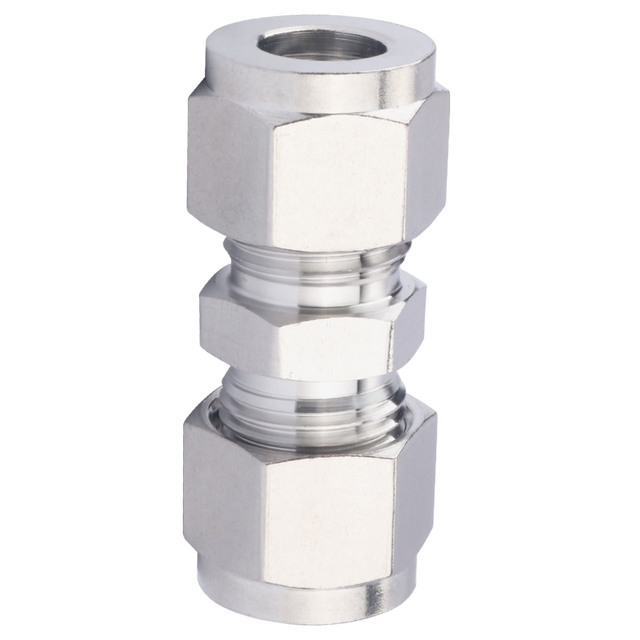 304 stainless steel straight-through card sleeve type intermediate joint trachea instrument copper pipe hydraulic reducing diameter air source rapid