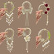 Ancient bell orchid tassel hairpin ball head fixed artifact grabber female high-end hair buckle half-tied hairpin