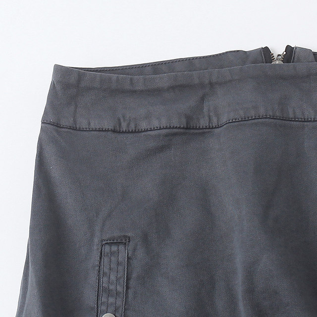 Large size skirt spring new style foreign trade women's casual and versatile high waist zipper slim A-line midskirt 14356