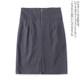 New spring foreign trade women's clothing, versatile and fashionable zipper high waist slit large-size skirt 12505