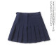 Pleated skirt spring new foreign trade women's clothing versatile Japanese college front zipper, thin half skirt 16091

