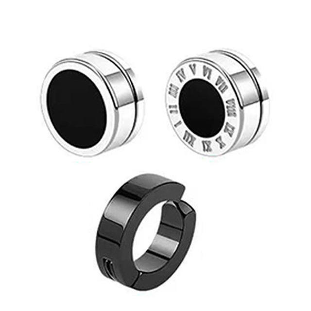 Ear -no earrings Men's ear clip single only trendy male personality Korean version of titanium steel absorbing magnetic earrings earrings earrings
