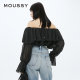 MOUSSY Mint Mambo style pastoral style one-length neck long-sleeved shirt for women 028HSZ30-0551