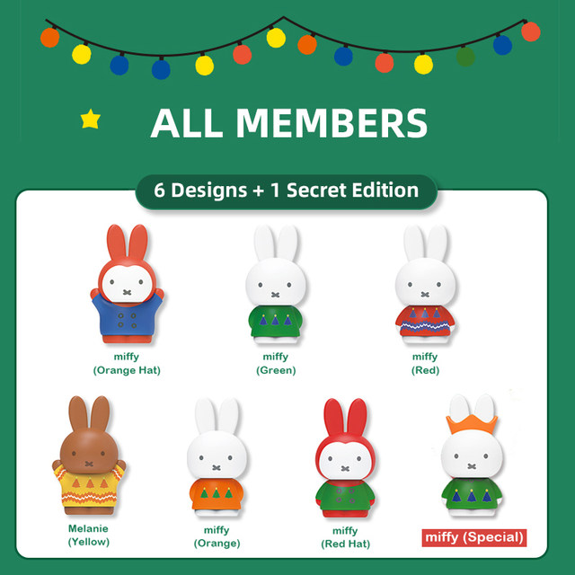 Miffy Miffy Winter Series Blind Box Genuine Peripheral Dolls Dolls Cute Ornaments Christmas Gift Figures for Women
