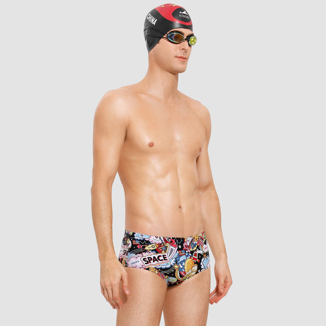 Yingfa triangle swimming trunks Men's anti -chlorine child professional training swimming shorts wide -border tight competition competitive swimming trunks