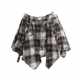 Irregular old plaid skirt female spring and autumn retro high -waisted high -waisted A -line skirt anti -light girl ins, hip skirt

