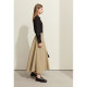 AMII2024 Early Autumn New Autumn New Senior Commuters Top Sentelling A -line Skirt Skirt Female Black Skirt Middle Skirt
