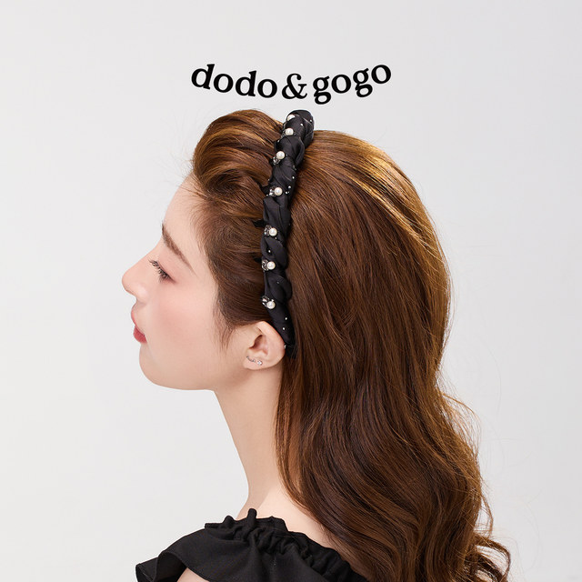 DODOGOGO high-end zircon pearl winding with toothed hairband fashionable exquisite versatile hair card temperament hair accessories