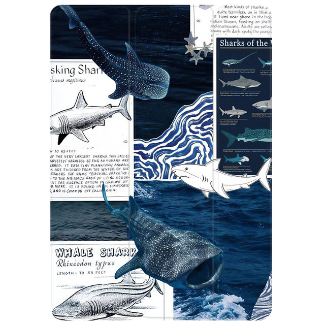 2024 new ipadpro protective cover acrylic air6 shell 11 with pen slot air7 flat plate 10 simple mini7 anti-fall 11 generation transparent three fold 2025 whale shark 720 rotating creativity