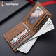 Hush Puppies Men's Wallet Short Genuine Leather Thin Card Holder Cowhide Driver's License Coin Purse Men's Multi-Card Slot Ticket Holder