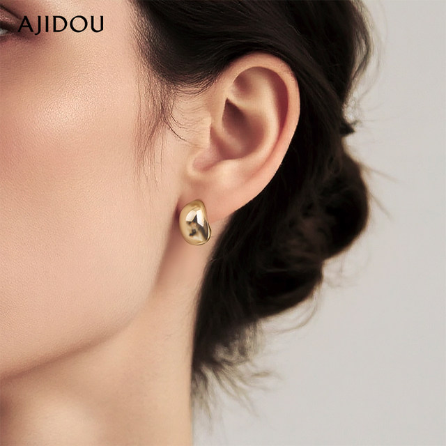ajidou Ajidou Earrings Women's Trendy Cool Earrings New Earrings European and American Design Niche Gold Earrings Earrings
