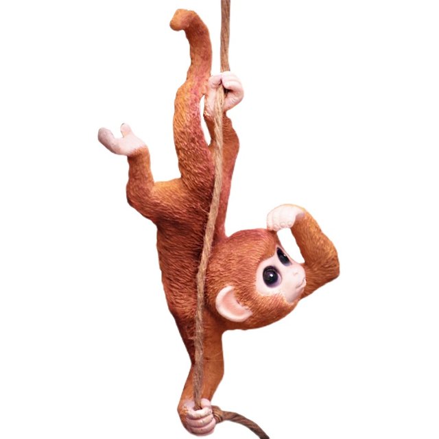 Original outdoor courtyard garden cartoon little monkey autumn thousands of decoration resin gardening landscape decoration tree pendant on the tree

