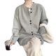 Japanese lazy style knitted cardigan for women in autumn and winter new loose jacket design sense casual sweater cardigan
