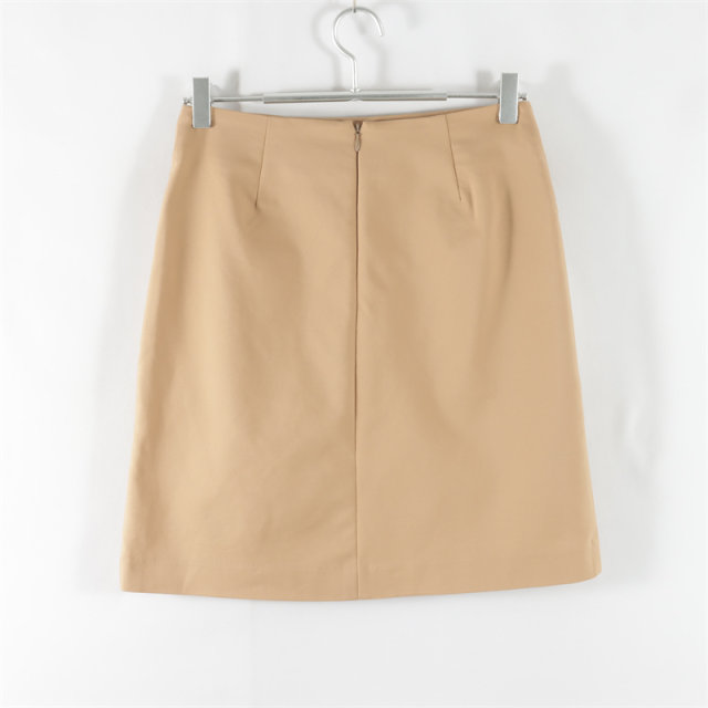 New Japanese style commuting versatile rear invisible zipper high waist slim short skirt for women solid color fashionable hip-covered skirt