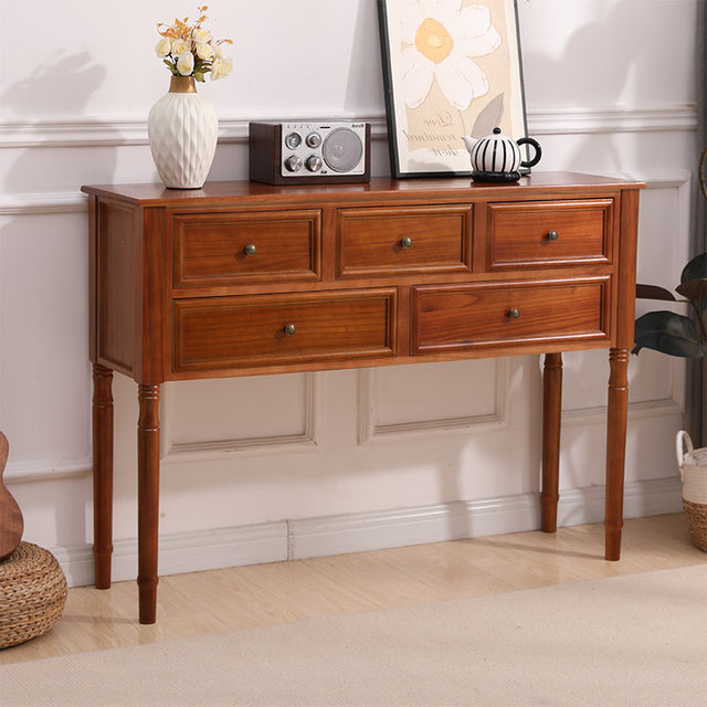 Porch cabinet solid wood American storage locker foyer cabinet bedroom ...