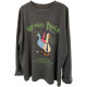 Ningbo Home. Cute cartoon duck print thickened grinding round neck long sleeve T-shirt for women 2025 spring loose base shirt
