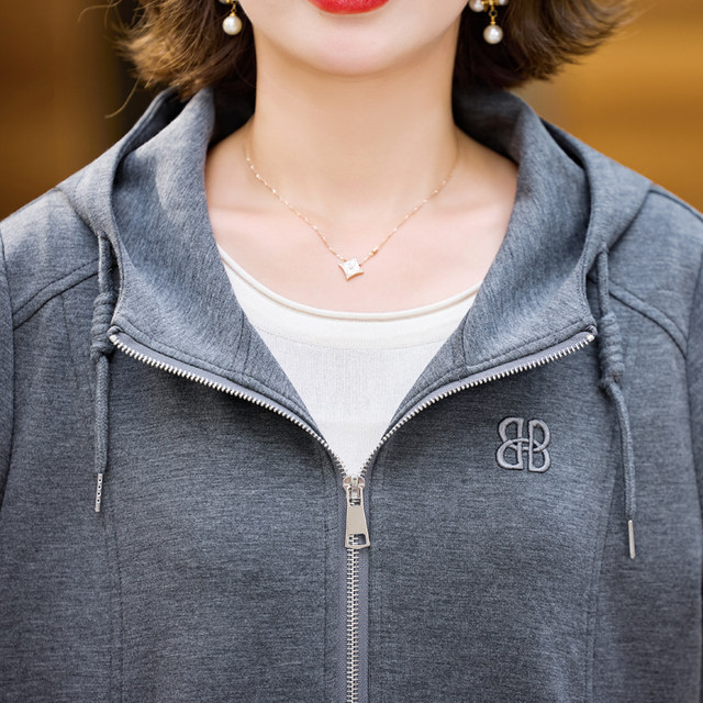 Middle-aged and elderly women's clothing mother autumn top casual two-piece set middle-aged women's autumn sports suit fashionable new style