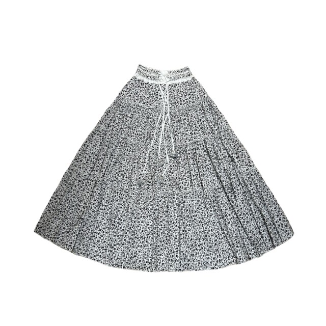 Suxin's new homemade floral long skirt A-line tie spring and summer cotton oversized dancing skirt