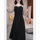 Dignified and elegant rich wife long-sleeved dress for women 2025 autumn clothes new temperament and fashionable mother slim long skirt
