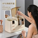 Cosmetic storage box desktop high-end 2025 new large-capacity dressing table skin care products storage rack with mirror