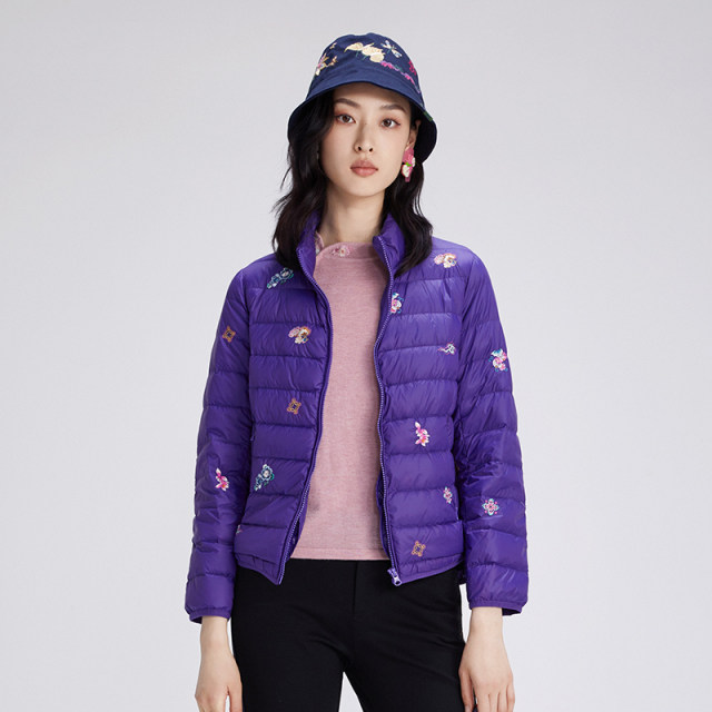 Fish brand women's down jacket for women's new autumn thin duck down jacket for inner wear and outer wear short top FGGC5100
