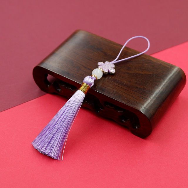 14 cm Chinese knot tassels pie mobile phone case bookmark pendant wind element jewelry mini pendant tassels pie