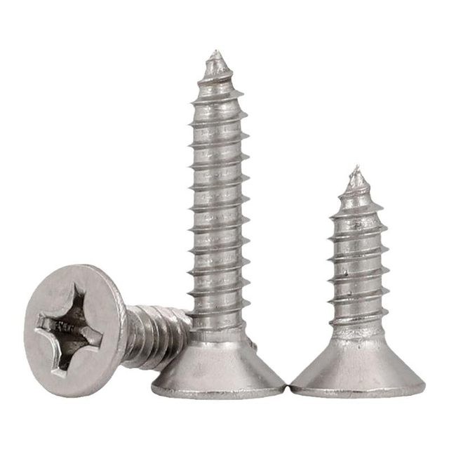 Large package of 304 stainless steel flat head self-tapping screws wood screws extended cross countersunk head self-tapping screws 2M3M4