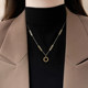 Double-sided titanium steel necklace for women 2025 new light luxury niche high-end long sweater chain autumn and winter decorative accessories