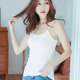 
2025 new Korean version white sleeveless suspender vest base shirt with spring and autumn slim short T-shirt for women summer sexy