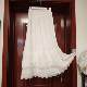 Japanese Mori Girl Literary Girls Niche Design Versatile Lace Elastic Waist Cake Skirt Half-Both Long Skirt