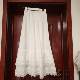 Japanese Mori Girl Literary Girls Niche Design Versatile Lace Elastic Waist Cake Skirt Half-Both Long Skirt
