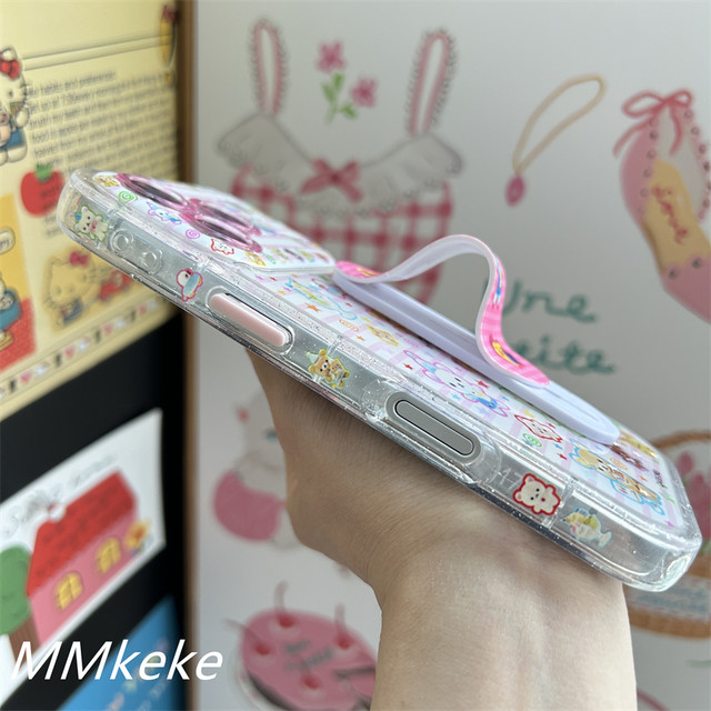 MMkeke Japanese and Korean ins style ancient cute things colorful stars Rilakkuma Band-Aid suitable for iPhone17promax double-layer all-inclusive mobile phone case Apple 16pro protective cover 14 cute 15pm