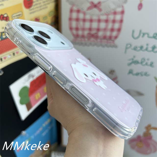 MMkeke dream ins style Japanese ancient early flavor love dessert rabbit suitable for Apple 16promax double layer imd mobile phone case iPhone17pro Bonnie rabbit 13 sweet girl 15pm cute thing 14pro