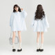 KEIKO [Embroidered Butterfly Yarn] Spliced ​​White Long Sleeve Shirt 25 Spring and Summer French Chic Puff Sleeve Top