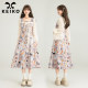 Keiko Mint Man Po Wind Oil Painting Flower Dress 2025 Spring and Summer French holiday
