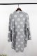 Furted mid-length casual versatile polka dot shirt literary single-breasted polo collar loose shirt