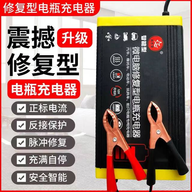 12V car battery charger motorcycle car truck battery charger intelligent universal charger