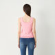 
kodice autumn and winter new women's clothing pink contrasting jacquard knitted vest sleeveless top suspender shirt casual and fashionable