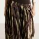 Spanish MD women's new retro abstract print print light and flowing pleated skirt spring and autumn long skirt