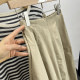 Daily single women's clothing commuting temperament Hepburn style high waist slim A-line skirt mid-length cotton umbrella skirt for women spring and summer