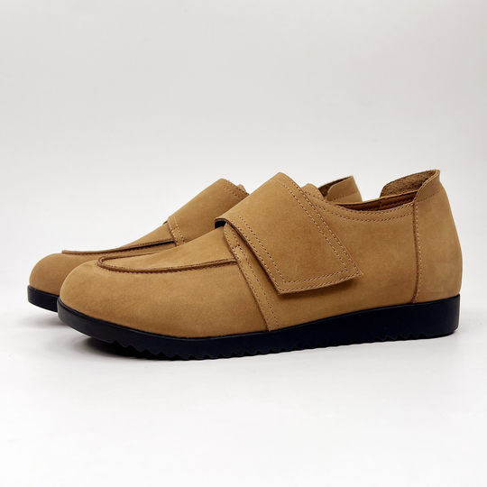 
Cabinet Ya's women's shoes genuine leather Velcro leather shoes flat loafers soft and comfortable single shoes soft surface soft sole loafers