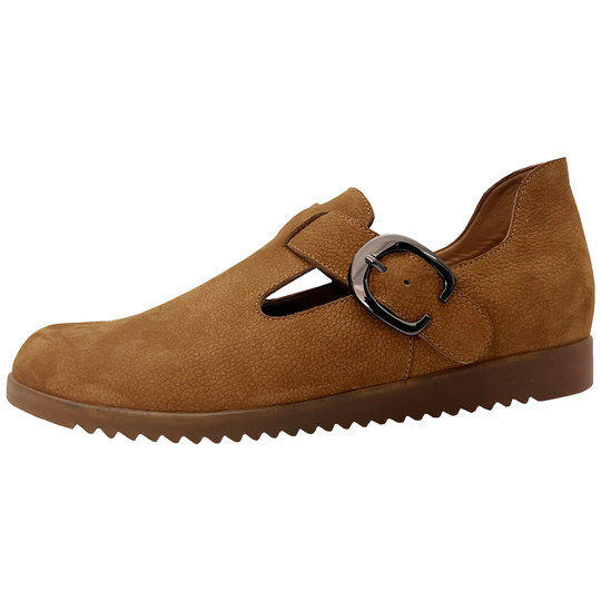 
Cabinet Ya's women's shoes genuine leather Birkenstock shoes flat belt buckle lazy shoes single shoes Velcro soft surface soft sole loafers
