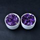 Natural deep amethyst gravel Uruguay deep amethyst degaussing stone bracelet purification degaussing stone inlaid with small particles