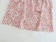 European and American style 2023 Summer new self -slimming, thin fashion versatile French print shoulder open waist dress female female female