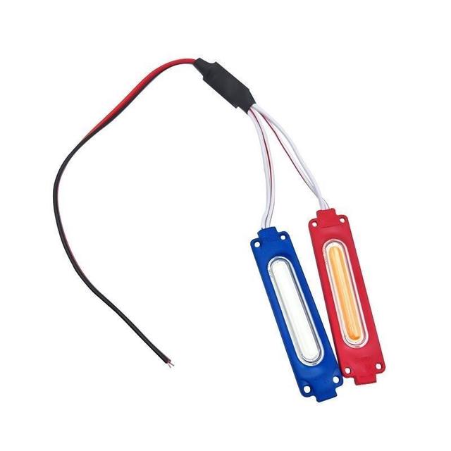 
Motorcycle truck new 12v flash light red and blue warning flash car LED modified light mid-grid atmosphere light