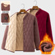 Mother's autumn and winter cotton coat set, middle-aged and elderly German velvet warm cotton coat, cotton jacket and cotton trousers, loose elastic two-piece set